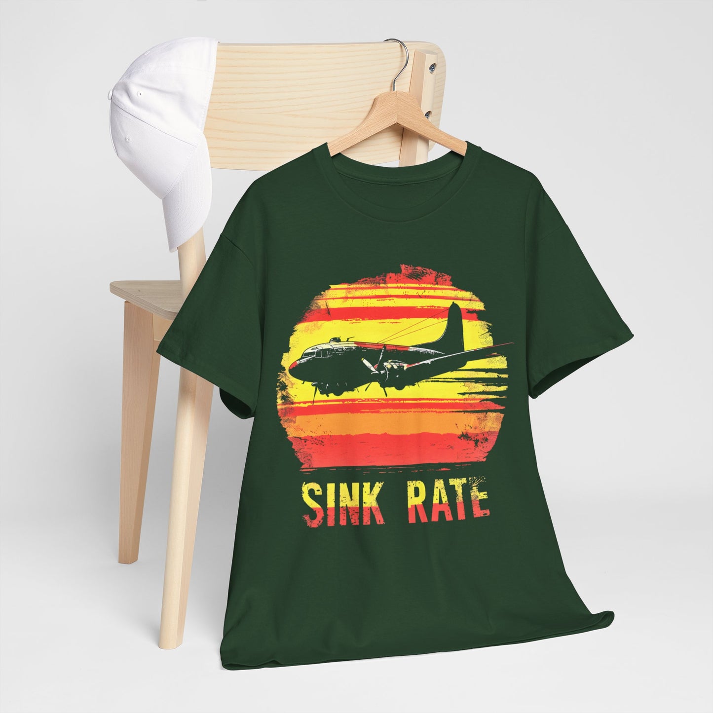 "Sink Rate Vintage Turboprop Airplane T-Shirt – Aviation Enthusiast's Favorite"