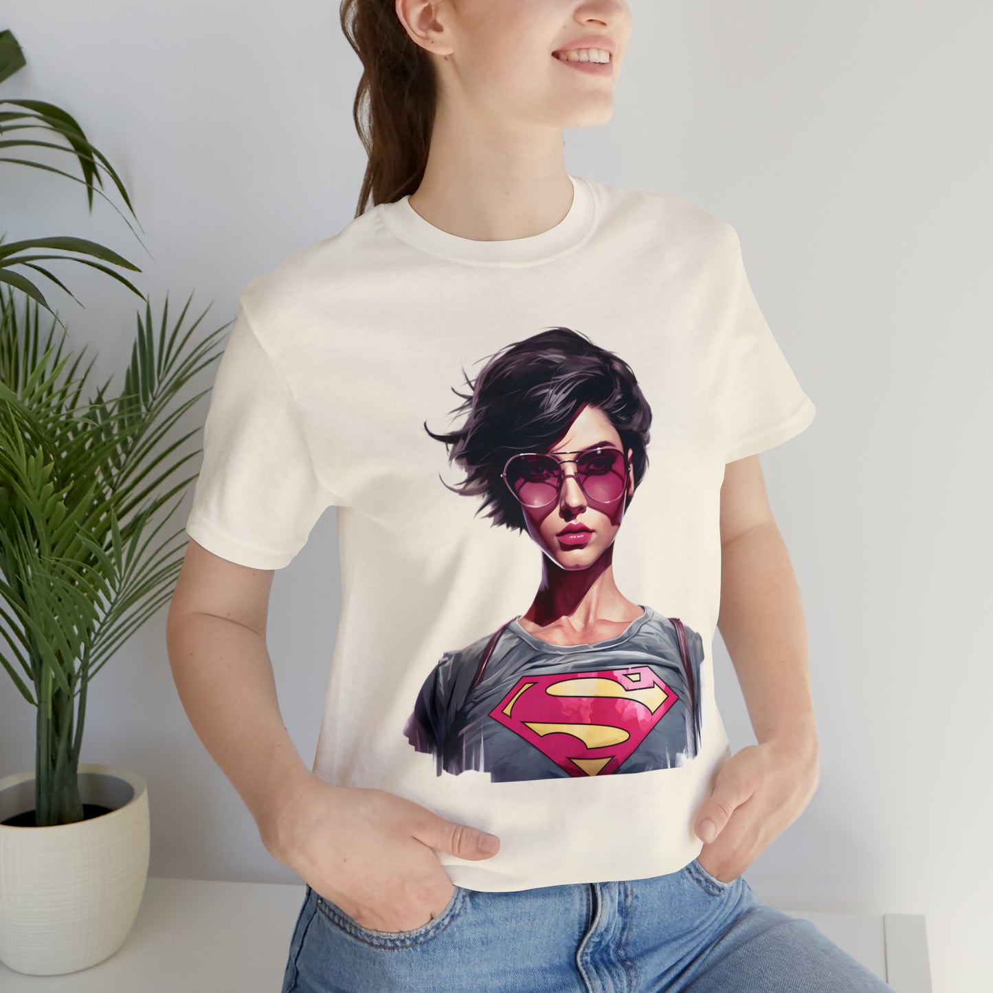 Blonde ambition collection: Anti blonde super girl in pink sunglasses