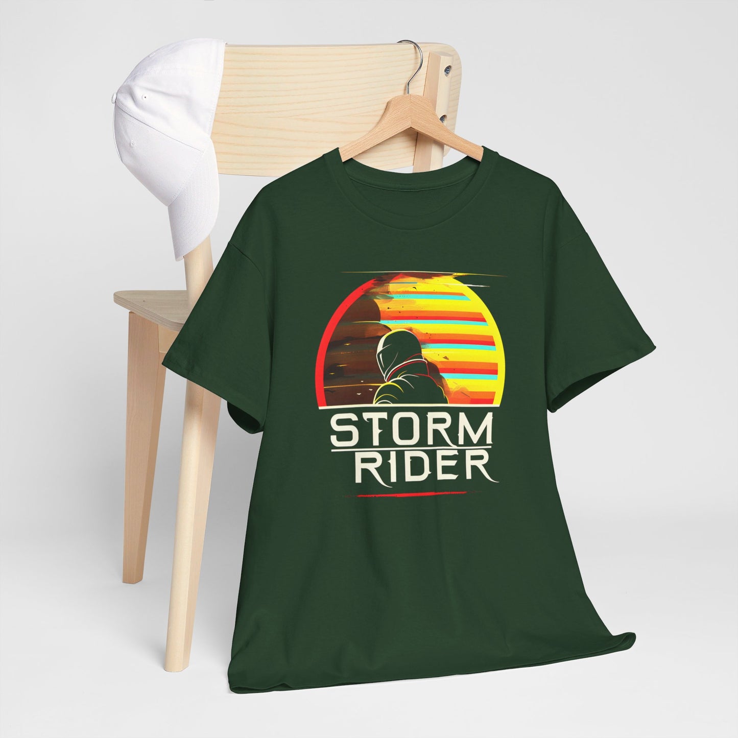 "Storm Motorcycle Rider" T-Shirt – Ride Through the Storm with Bold Biker Style