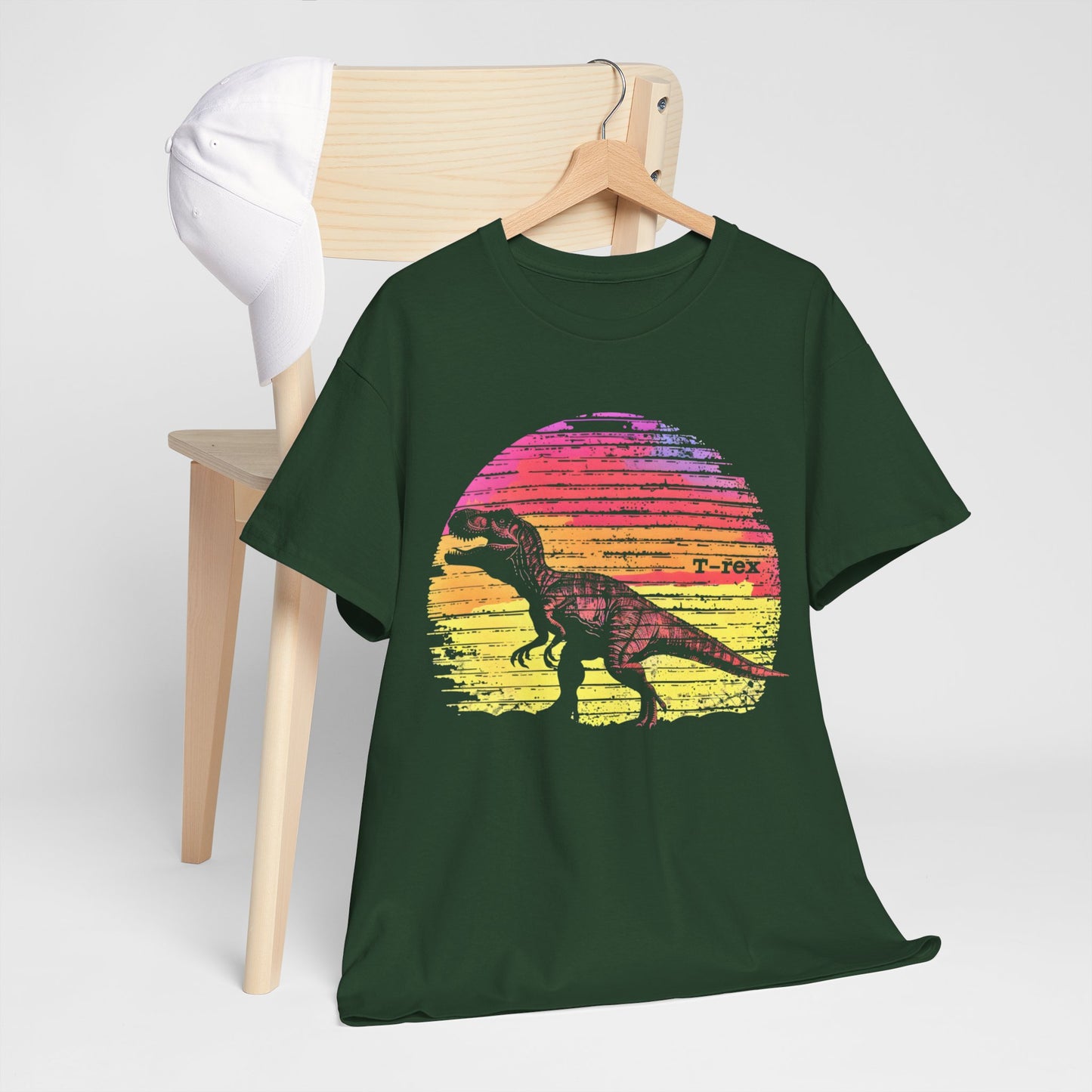 "T-Rex Predator" Sunset T-Shirt Design