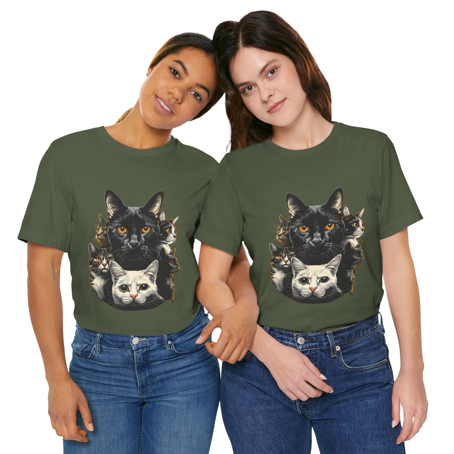 Pile of Funny Cats T-shirt design