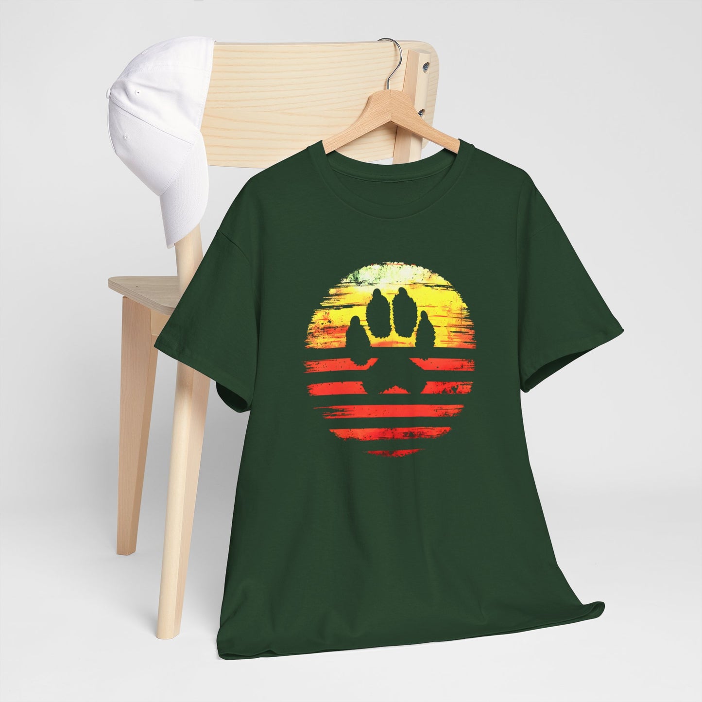 Dog Paw Sunset Print T-shirt design