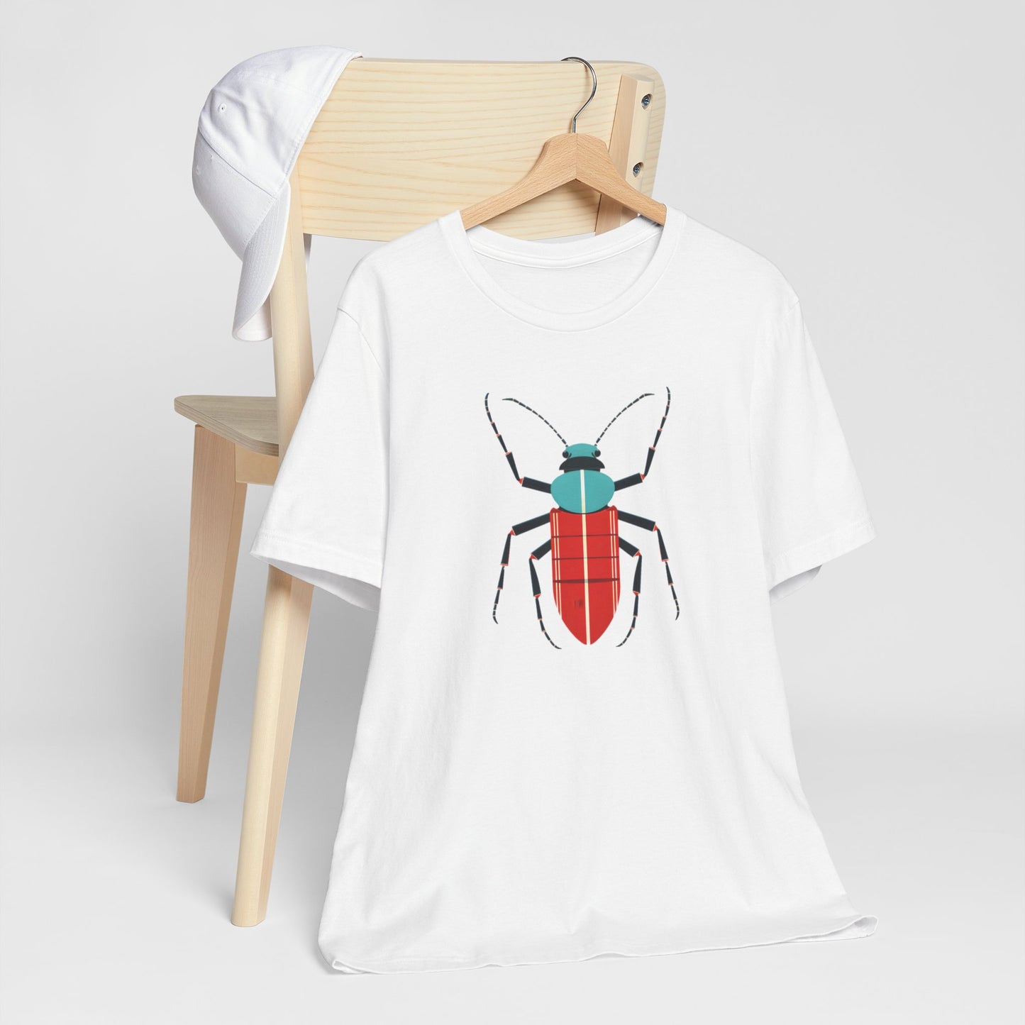 "Amazing Insects T-Shirt - Red Beetle Graphic Tee for Nature Lovers"