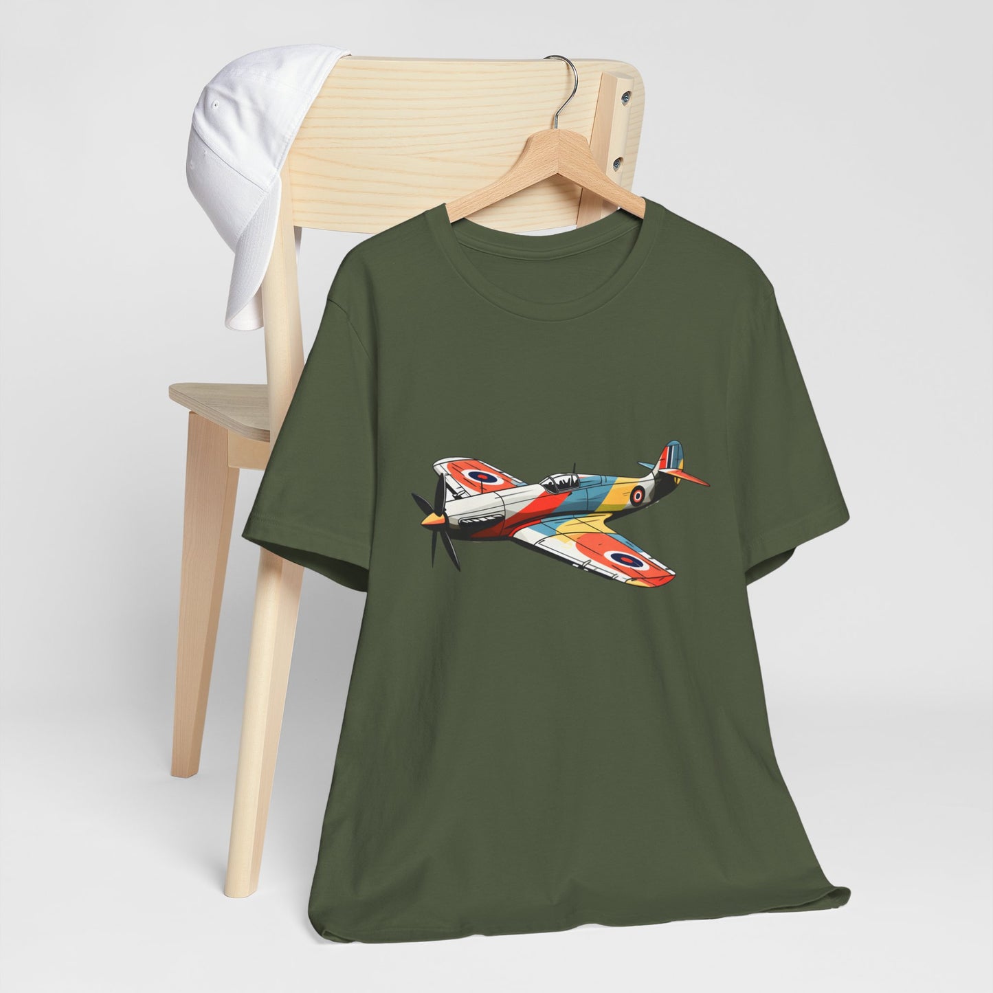 x_WWII Spitfire Aviation T-Shirt – Vintage Fighter Plane Graphic Tee | Premium Cotton
