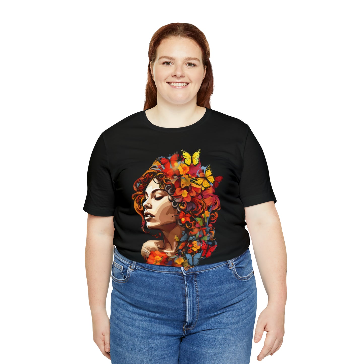 Flower power collection: Girl in Flowers and butterflies