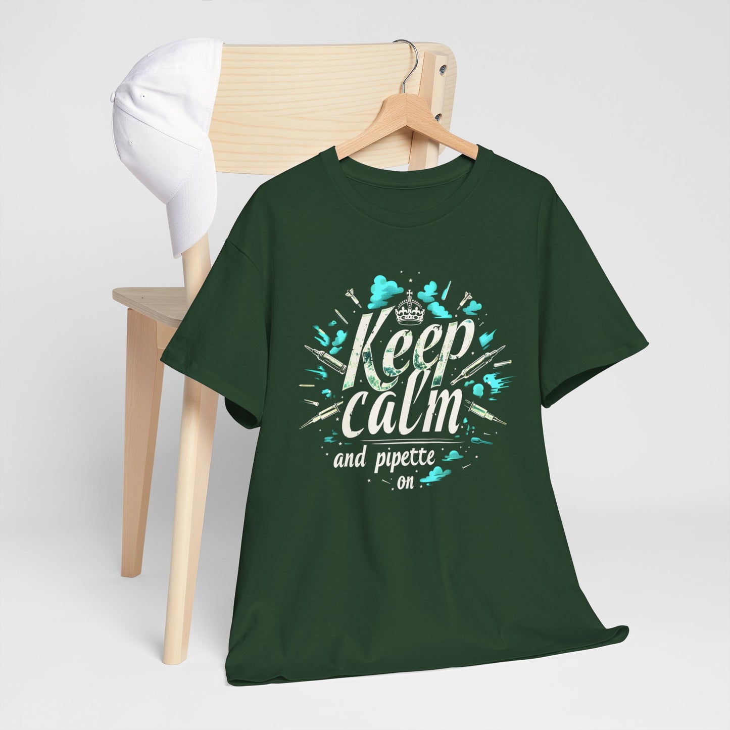 "Keep Calm and Pipette On" T-Shirt - Unisex Science Tee - Perfect Gift for Lab Professionals