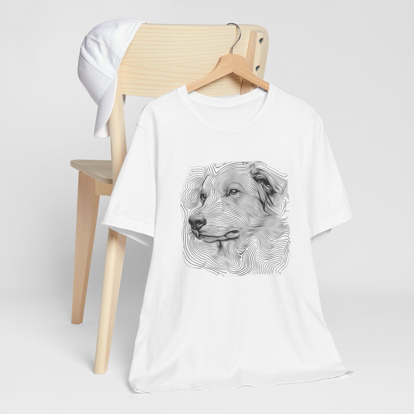 Line Art Retriever Doggy T-shirt design