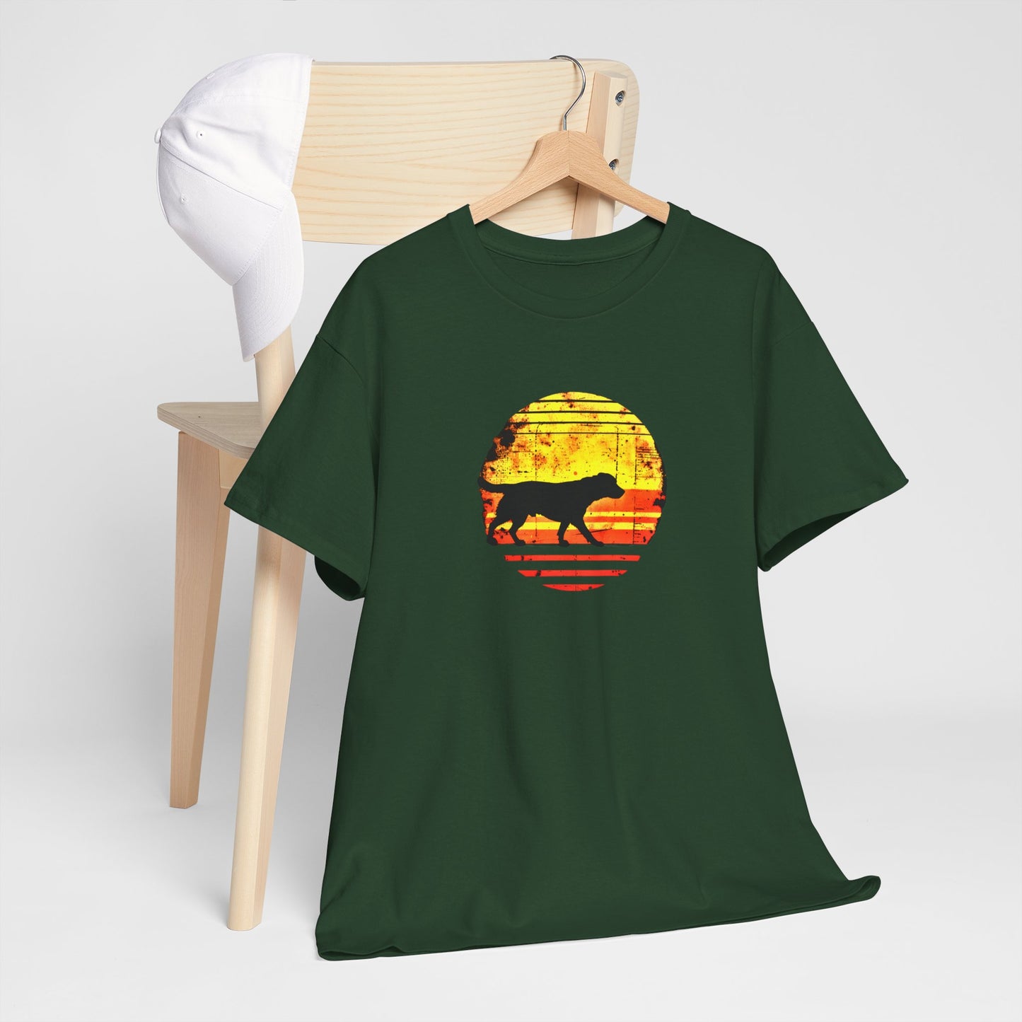 Retriever Dog Sunset T-shirt design