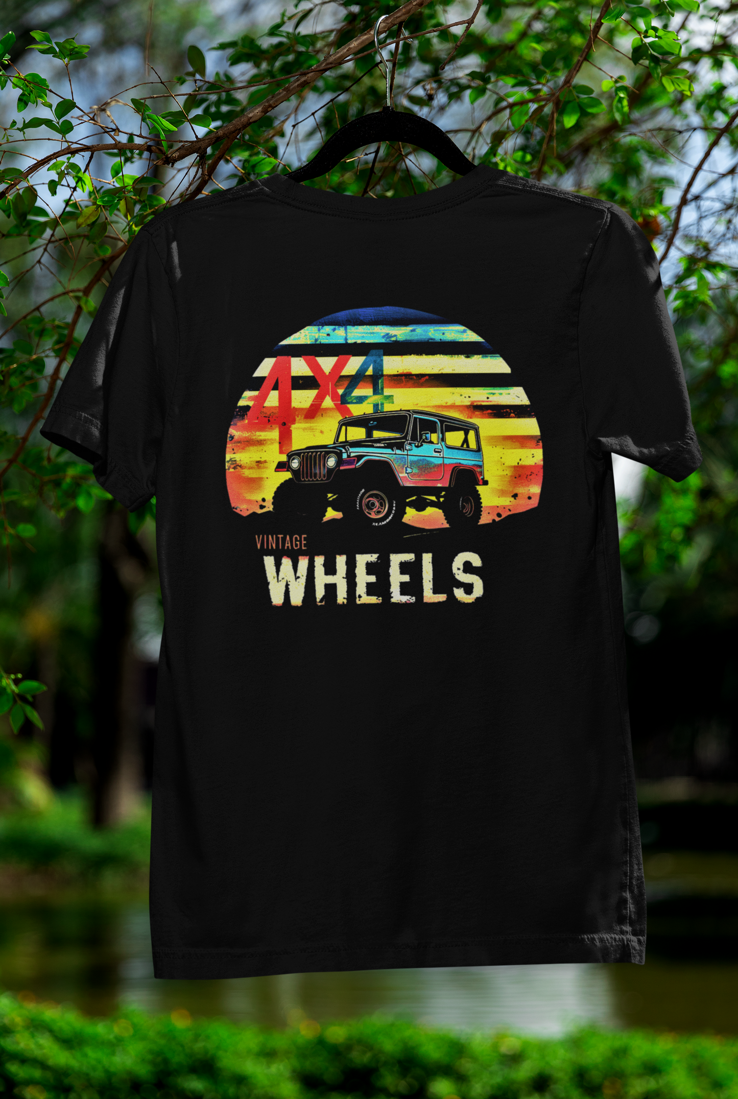 "4x4 Vintage Wheels Adventure T-Shirt – Classic Style, Endless Adventures"