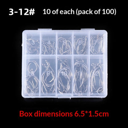 Fishing Tackle Set With Barbed Hooks