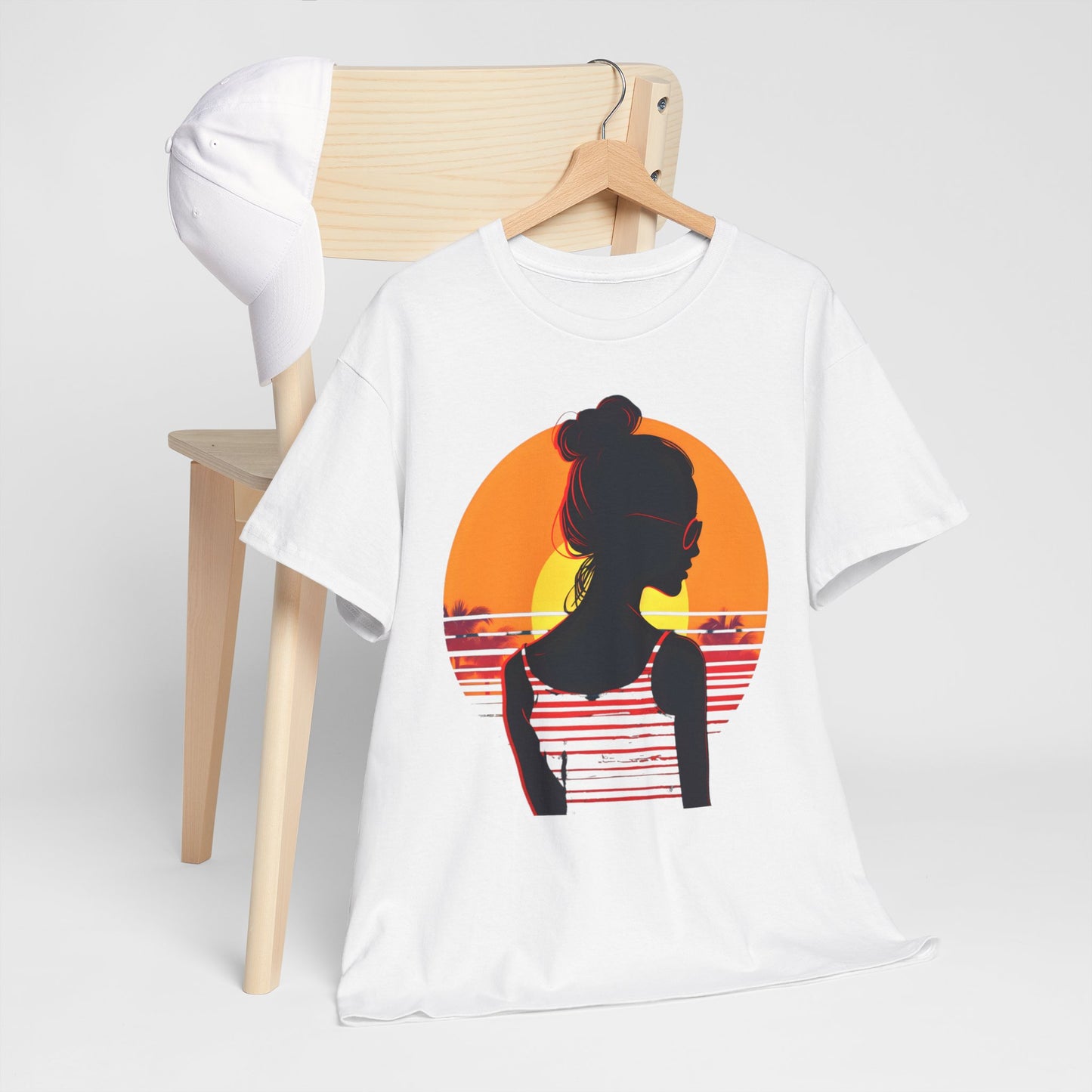 Sunset Beach Silhouette T-shirt design