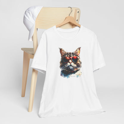 Cool cat in sunglasses t-shirt design