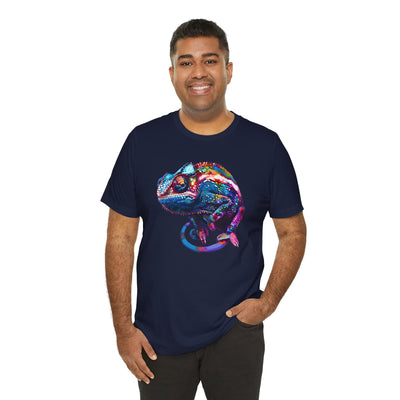 Purple chameleon t-shirt design