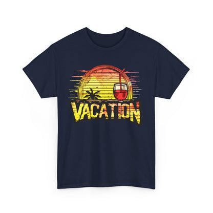 Sunset Vacation Cocktails Pleasures T-Shirt – Sip, Relax, and Unwind