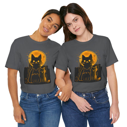 Three Cats Under the Moon T-shirt design