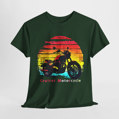 "Classic Cruiser Motorcycle T-Shirt – Vintage Bike Graphic Tee for Bikers"