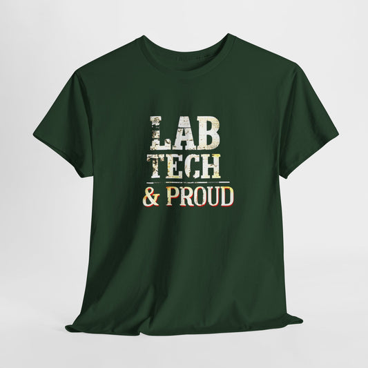 "Lab Tech and Proud" T-Shirt - Comfortable Unisex Science Tee - Ideal Gift for Laboratory Technicians