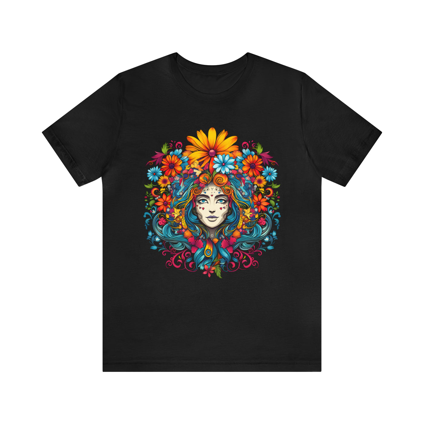 Flower power collection: Girl in Floral Splash Design