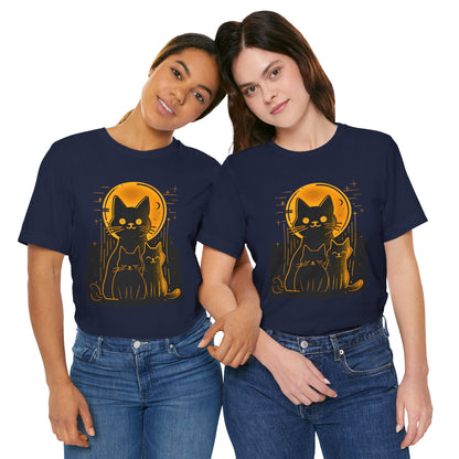 Three Cats Under the Moon T-shirt design