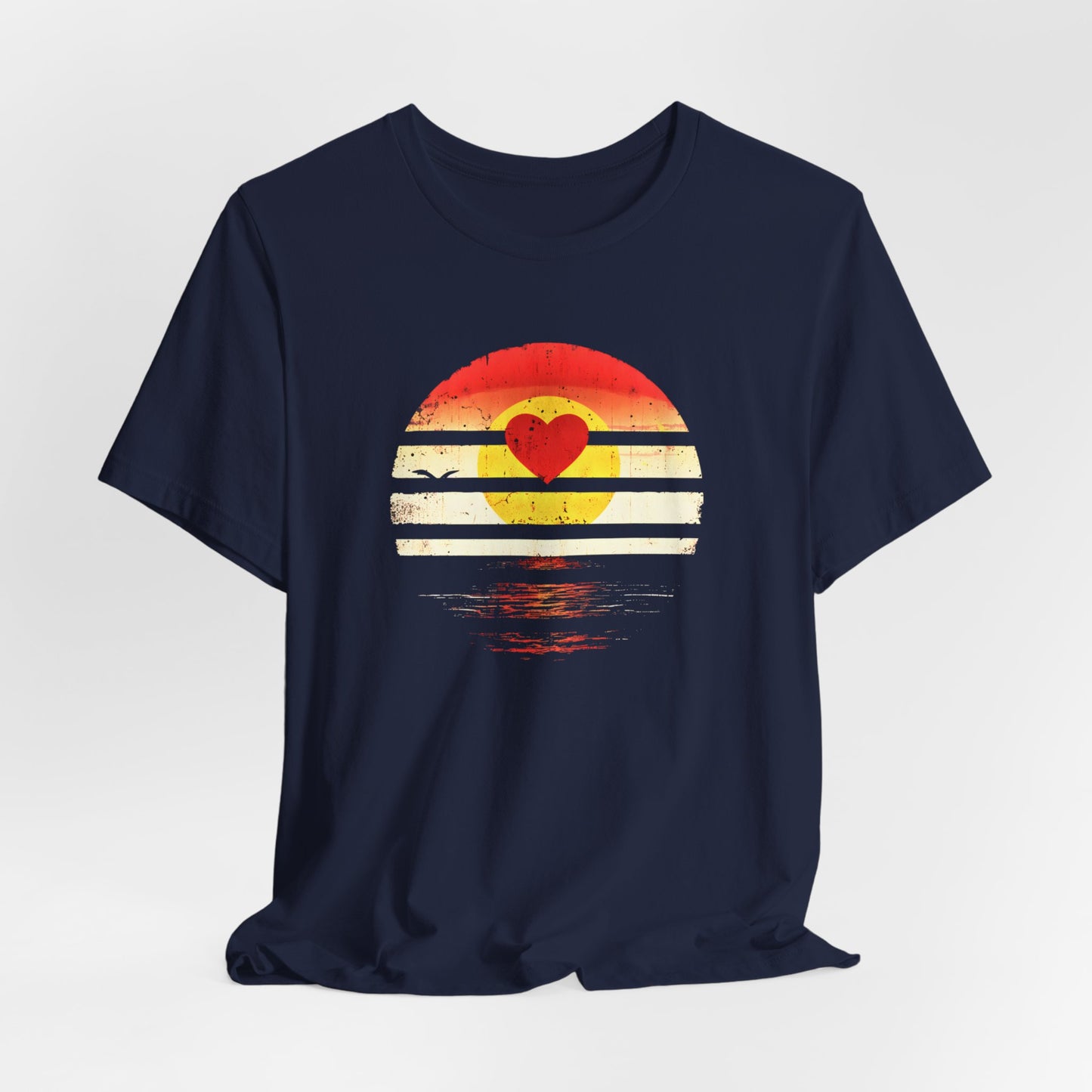 Beach Sunset With Heart T-shirt design