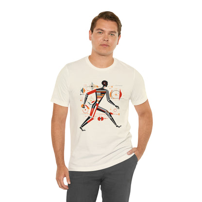 Minimalist graphics art collection: Walking Man in Suprematism Style