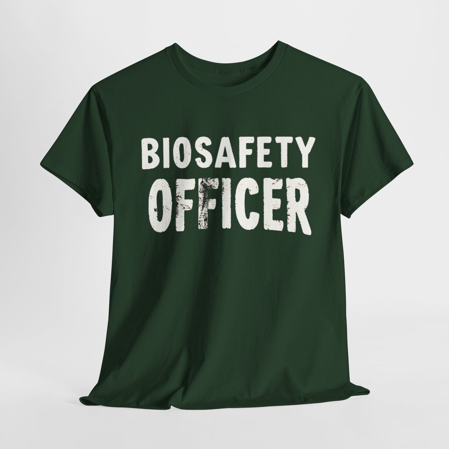 "Biosafety Officer T-Shirt | Funny Biohazard Work Shirt | Protective Lab Gear Tee"