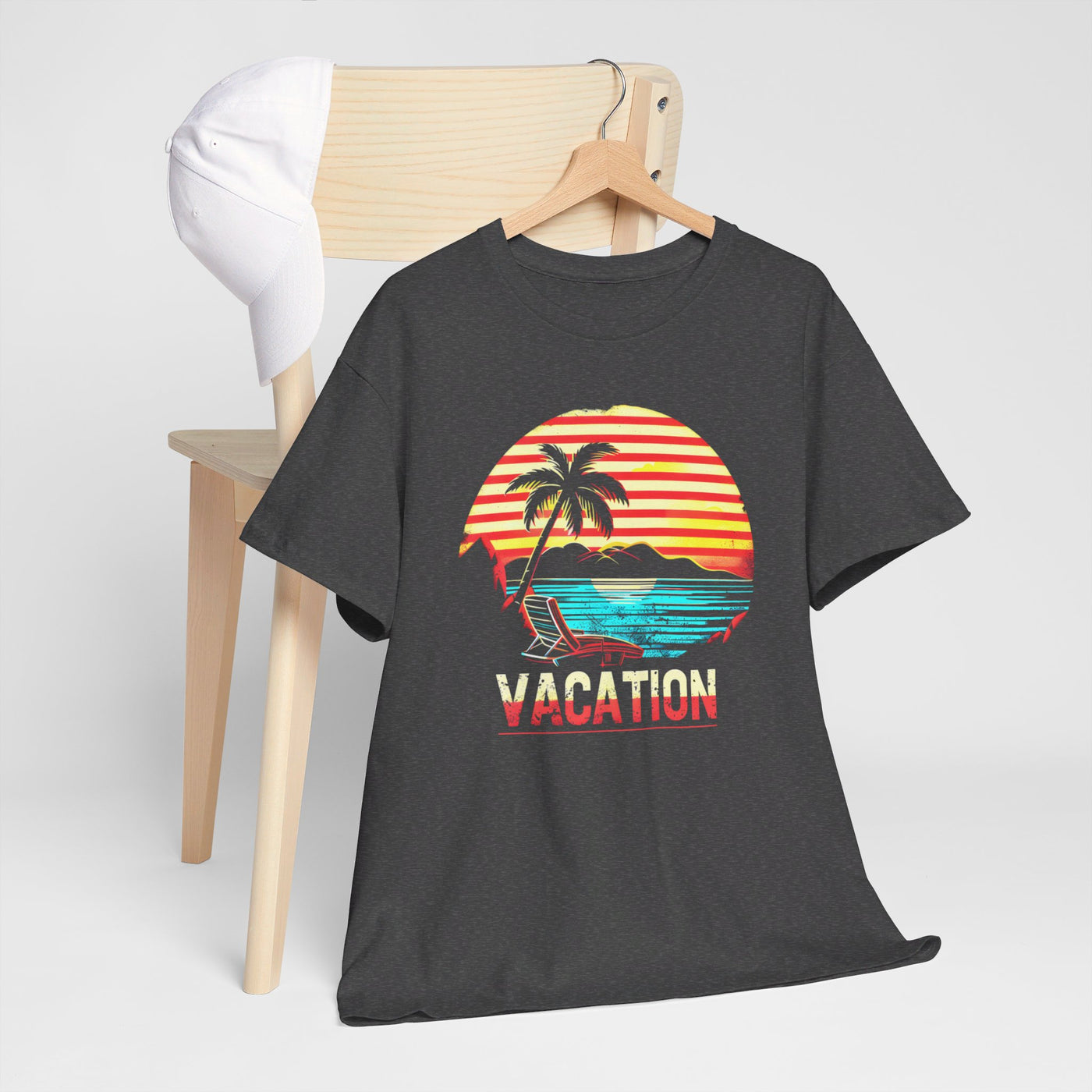 Tropical Palm Vacation T-Shirt - Relaxed Fit, Beach Vibes Graphic Tee