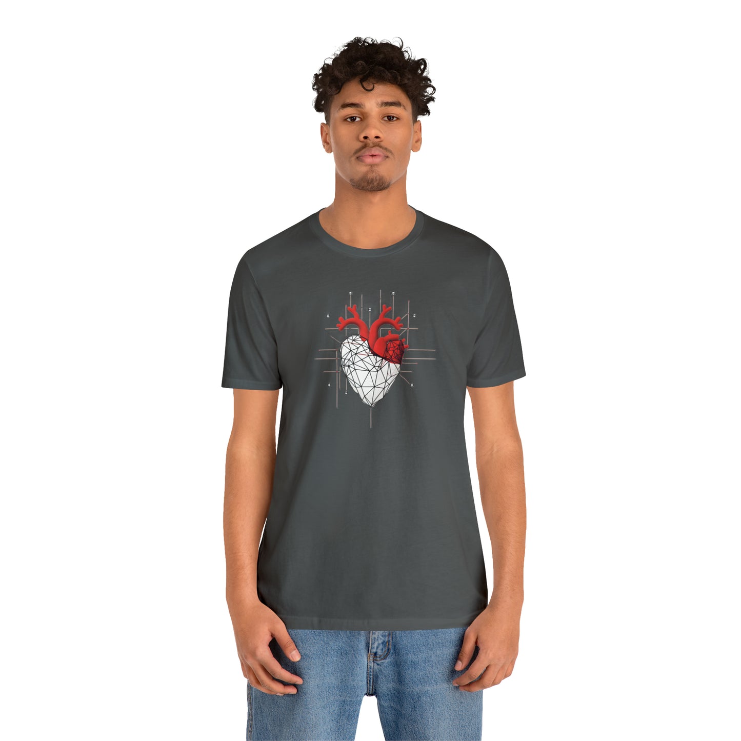 Hearts collection: Line Art Heart Triangular Design