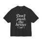 Unisex Heavy Cotton Tee - "Don't Push the Horses" Graphic Tee, Funny Gift, Casual Wear, Unique Tee for Horse Lovers, Streetwear Style