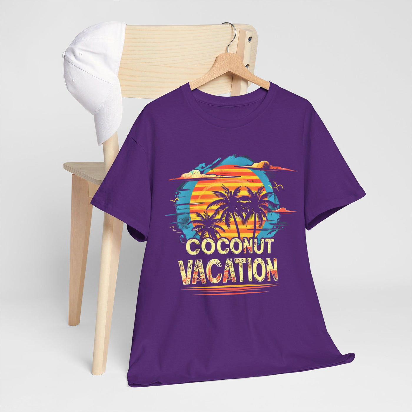 "Coconut Palms Vacation T-Shirt - Tropical Island Getaway, Summer Vibes Tee"