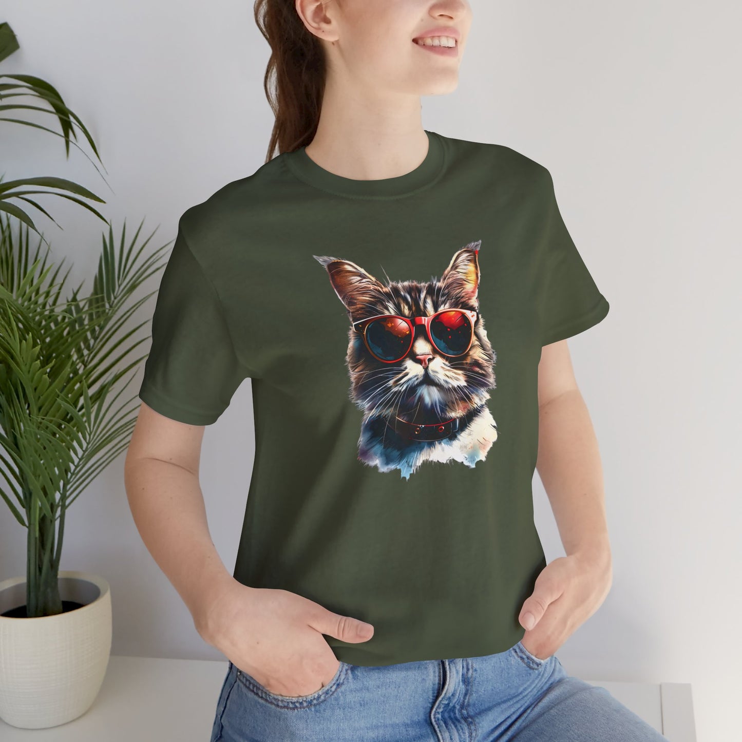 Cool cat in sunglasses t-shirt design