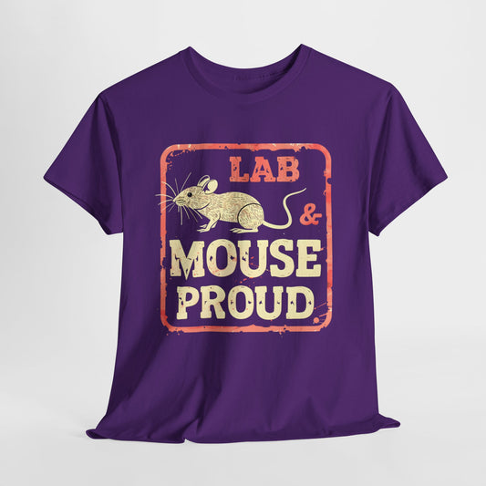 "Lab Mouse & Proud" Premium Cotton T-Shirt - Science Enthusiast Tee - Unisex, Eco-Friendly, Comfortable Fit