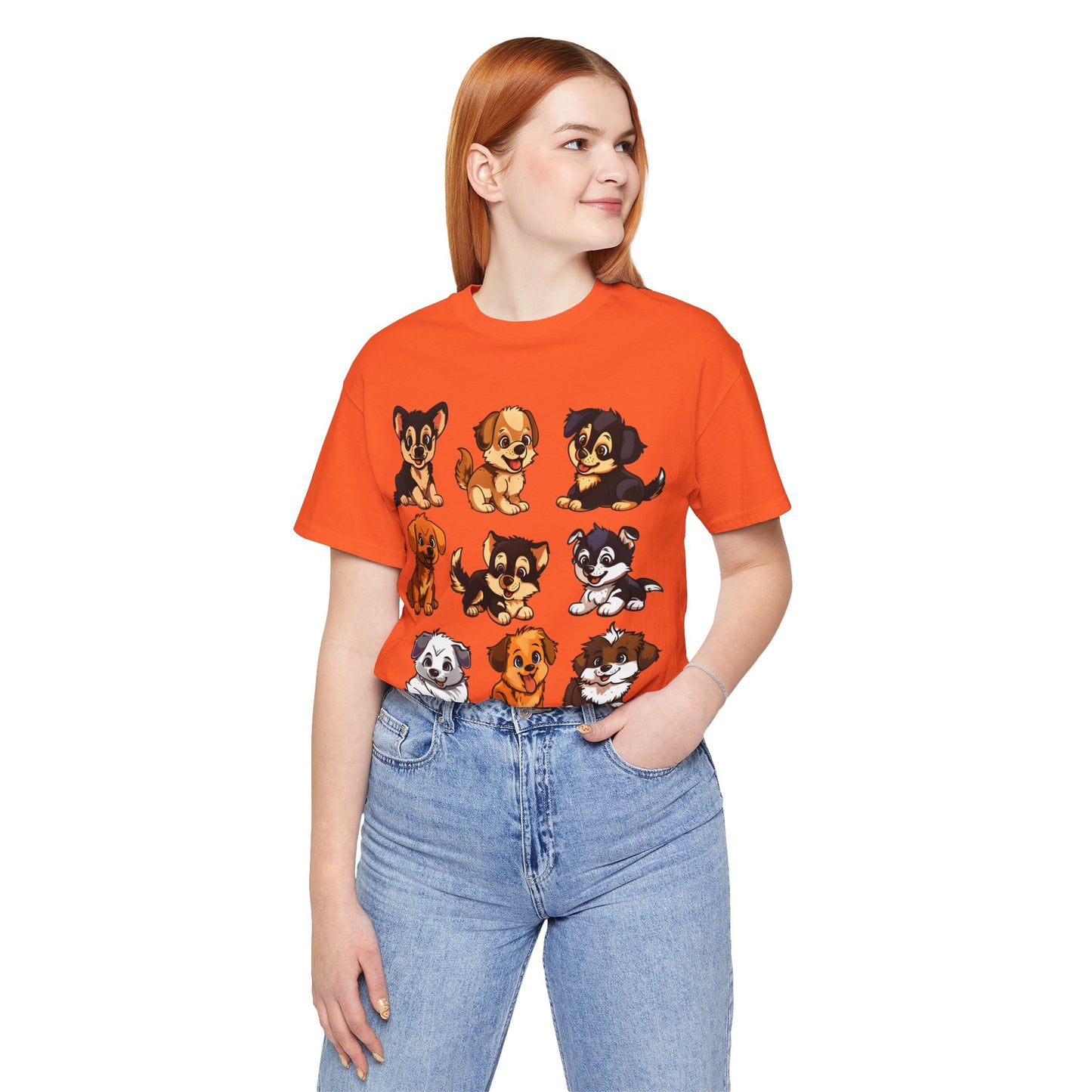 Nine Happy Puppies T-shirt design