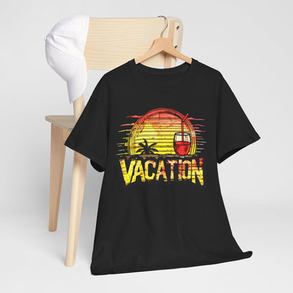 Sunset Vacation Cocktails Pleasures T-Shirt – Sip, Relax, and Unwind