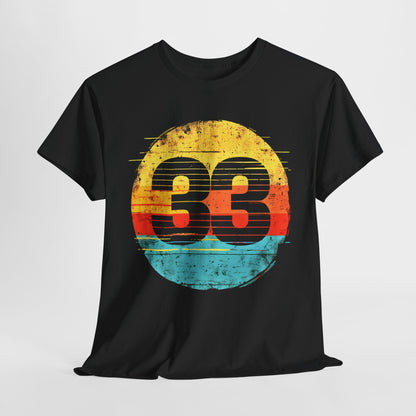 Number "33" Cool T-shirt design