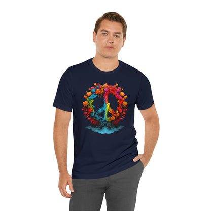 SAY NO TO WAR COLLECTION: PEACE AND LOVE SIGN IN BRIGHT COLORS