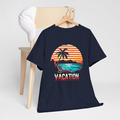 Tropical Palm Vacation T-Shirt - Relaxed Fit, Beach Vibes Graphic Tee