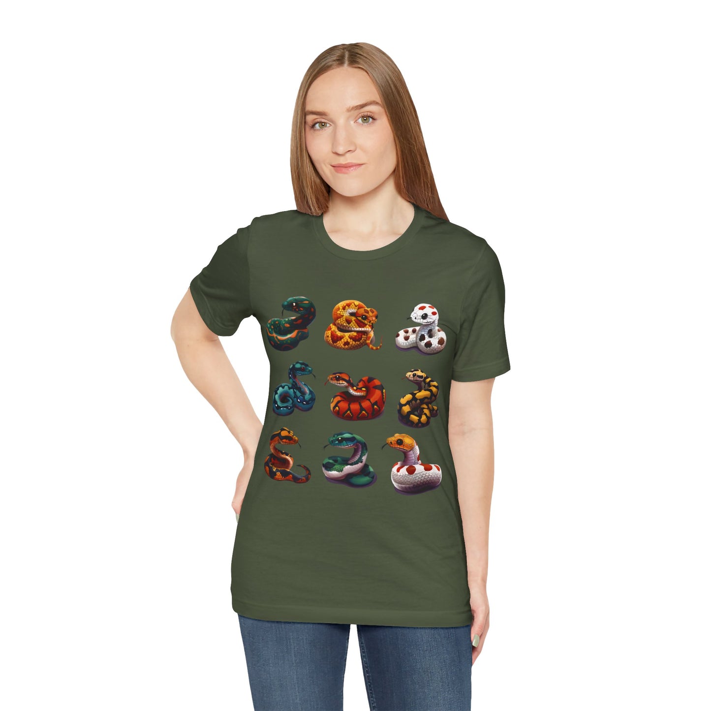 Nine Colorful Snakes T-shirt design