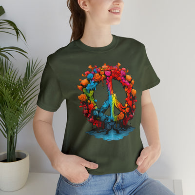 SAY NO TO WAR COLLECTION: PEACE AND LOVE SIGN IN BRIGHT COLORS