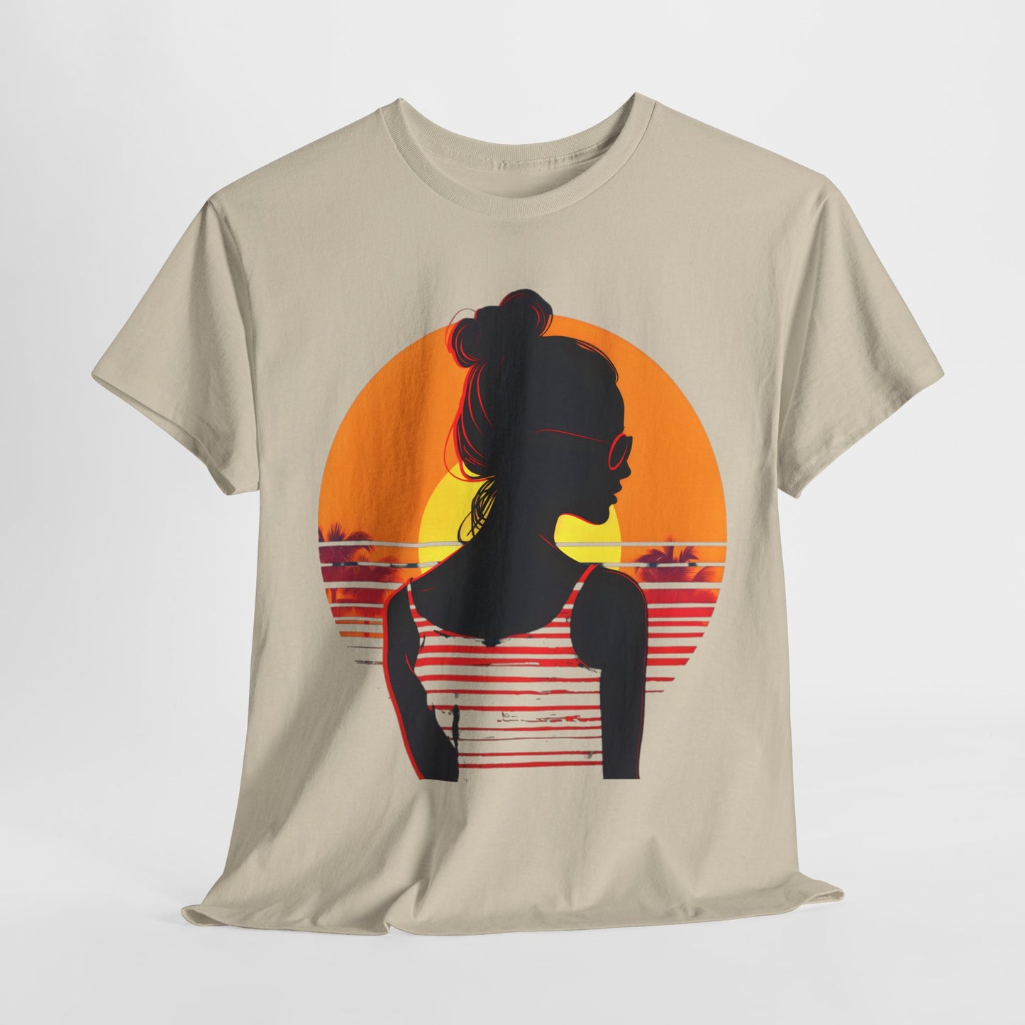 Sunset Beach Silhouette T-shirt design