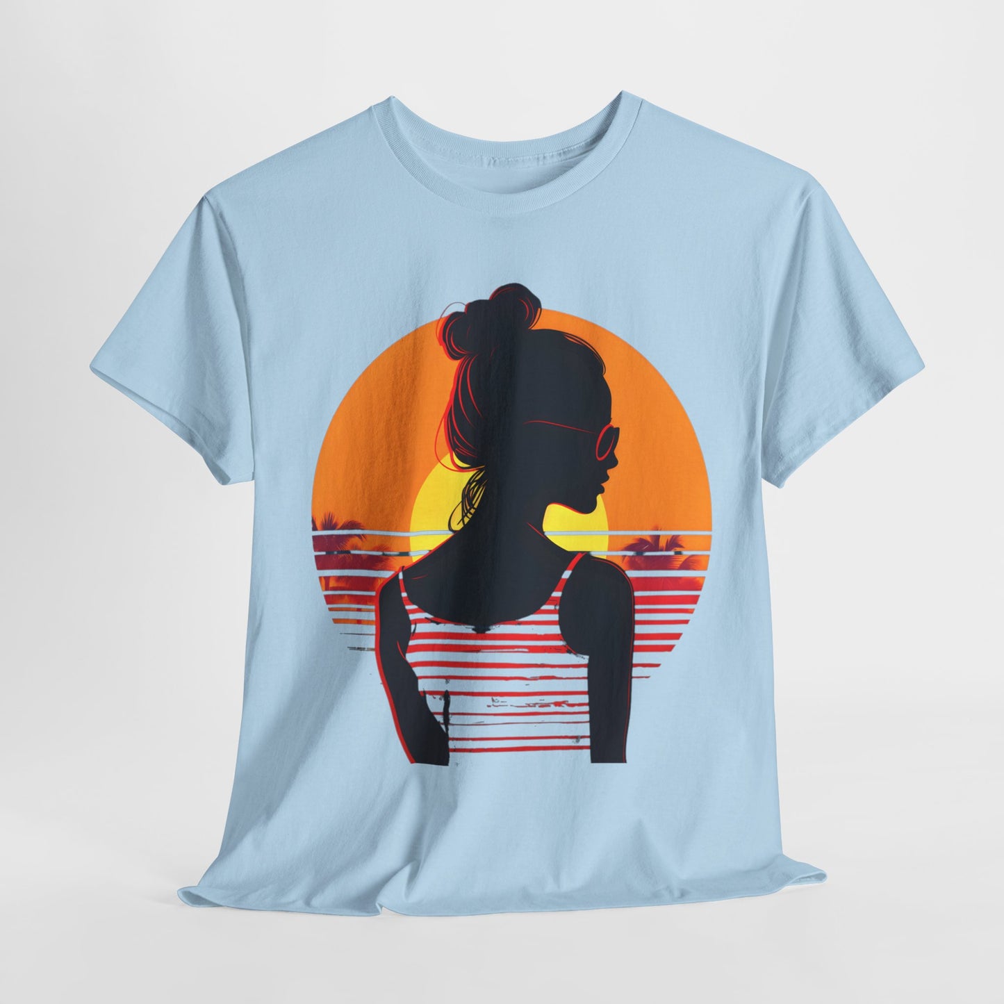 Sunset Beach Silhouette T-shirt design