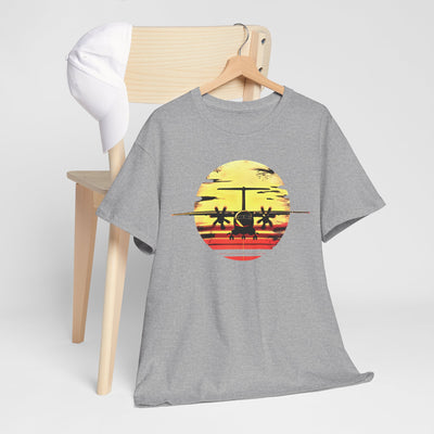 ATR-72 Turboprop Sunset Graphic T-Shirt – Aviation Art | Premium Cotton Tee