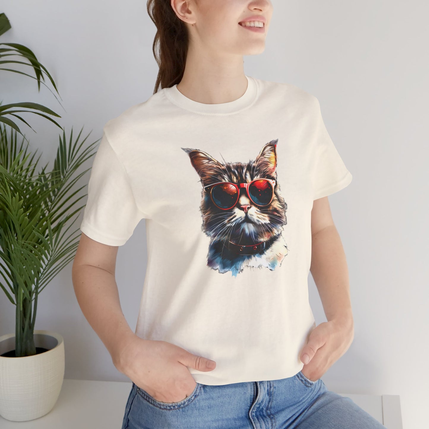 Cool cat in sunglasses t-shirt design