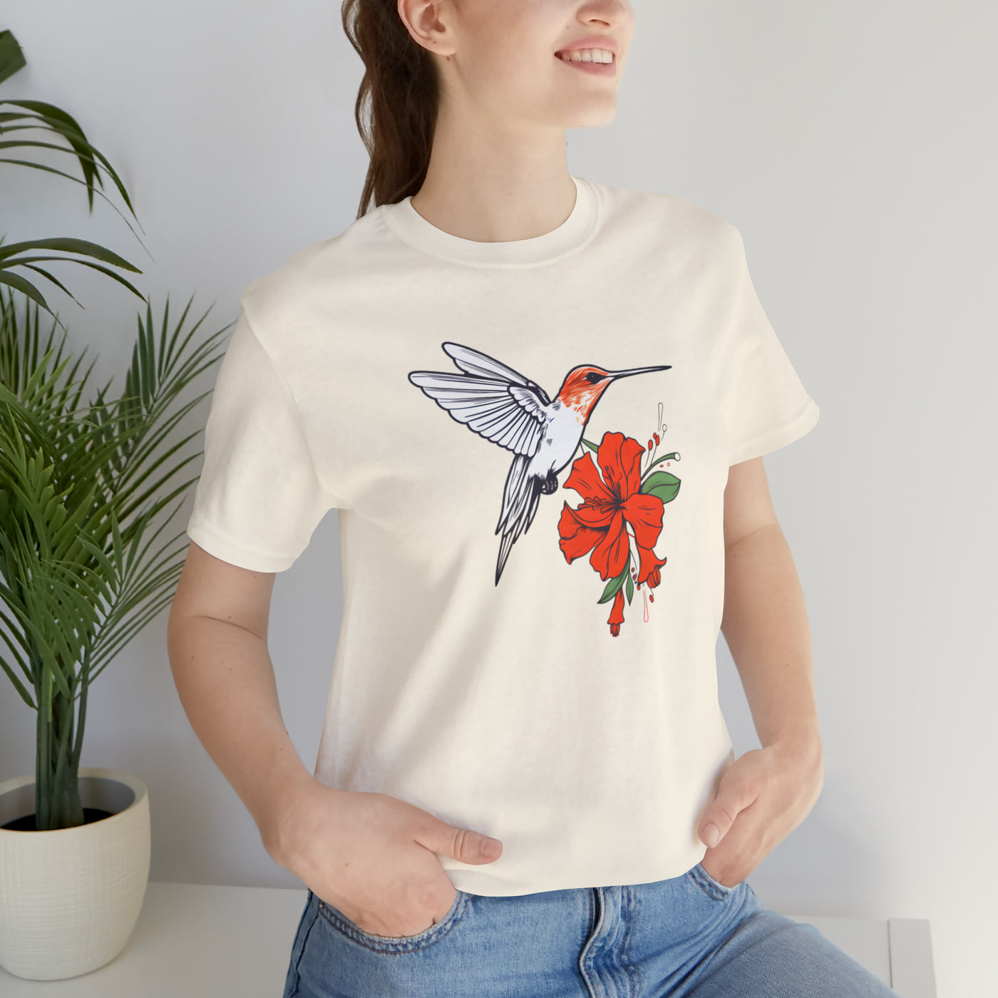 Power of birds collection: Hummingbird and flower