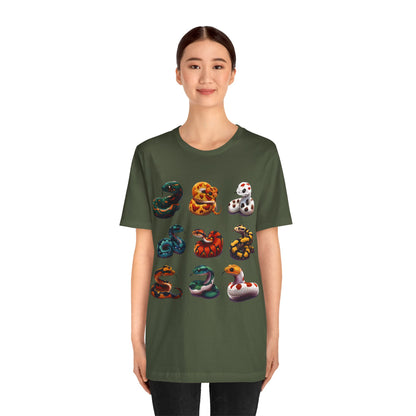 Nine Colorful Snakes T-shirt design