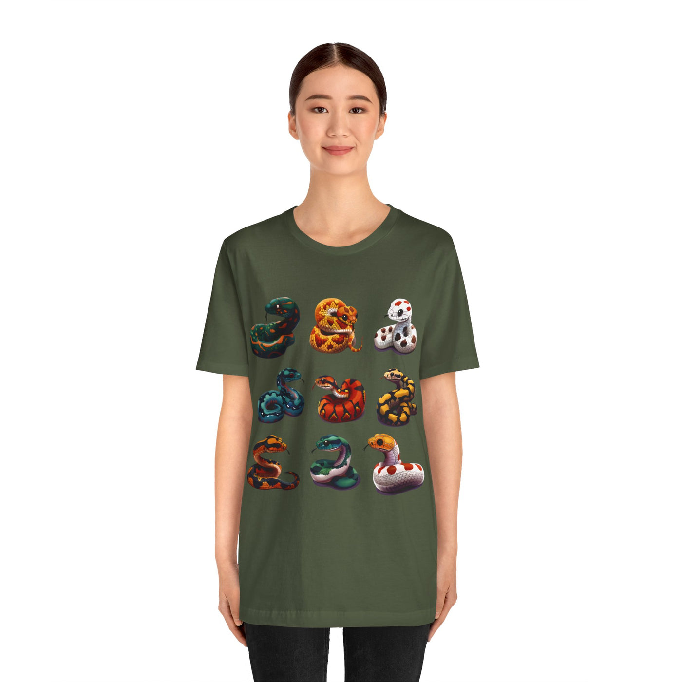 Nine Colorful Snakes T-shirt design