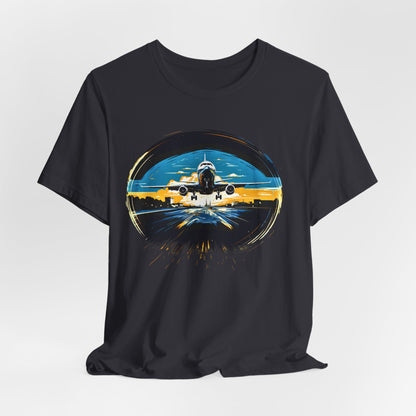 "Jet Liner from Ukraine Takeoff" Aviation Graphic T-shirt