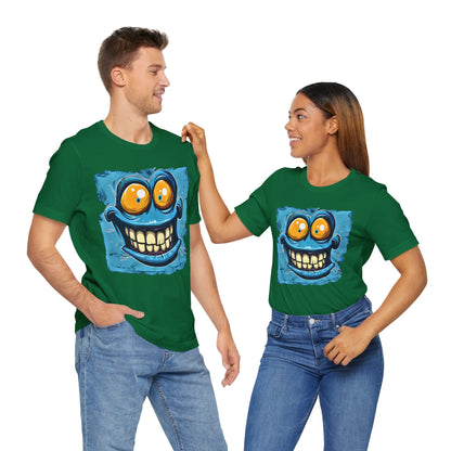 Blue Smiley Funny T-shirt design