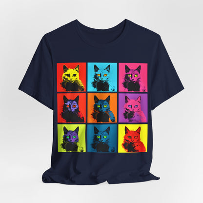 9 Andrew Warhol Style Cats T-shirt design