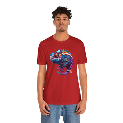 Purple chameleon t-shirt design